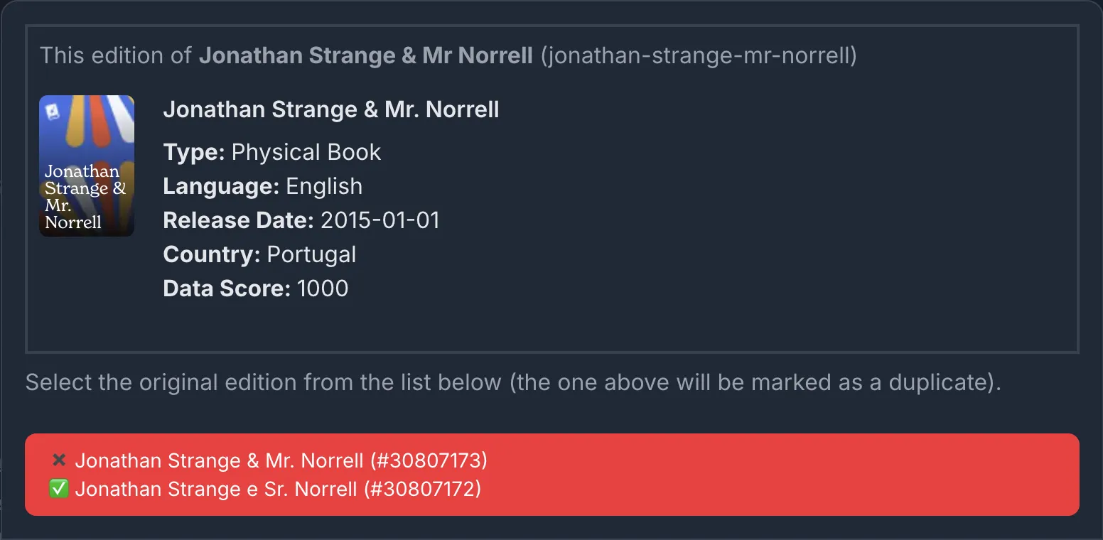 Submit the edition merge